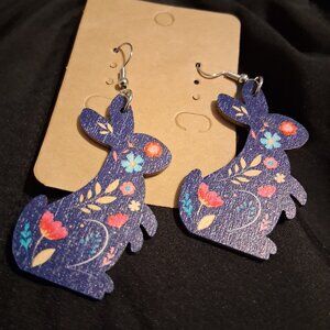 colorful cute brand new bunny earrings